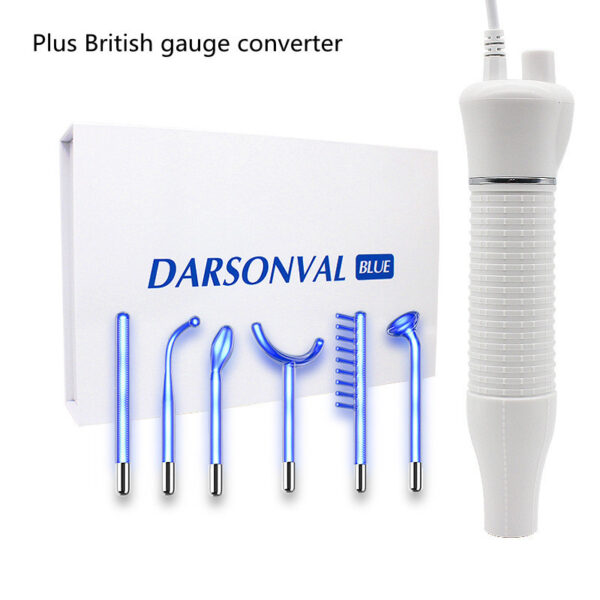 Alta Frecuencia con Ozono para Cuidado Facial y Capilar – Set de Electroterapia Portátil 6 Piezas, Rejuvenecimiento de la Piel y Tratamiento Antiacné / High Frequency Ozone Facial Wand – 6-Piece Portable Electrotherapy Set for Skin Rejuvenation, Acne Treatment & Hair Care - Imagen 9